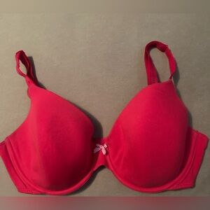 Victoria Secret Cherry red cotton padded bra in a size 40D